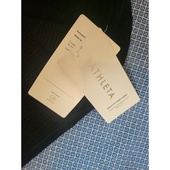 Athleta Felicity Cozy Sweater Pant Ribbed Black Size Large - Picture 4 of 4